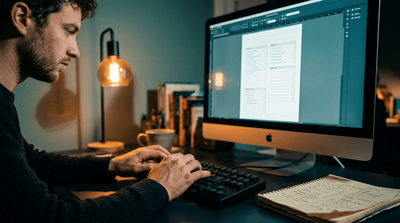 Roland Hentschel · Webdesigner erstellt Checklisten-PDF für Lead-Generierung im Frühjahr