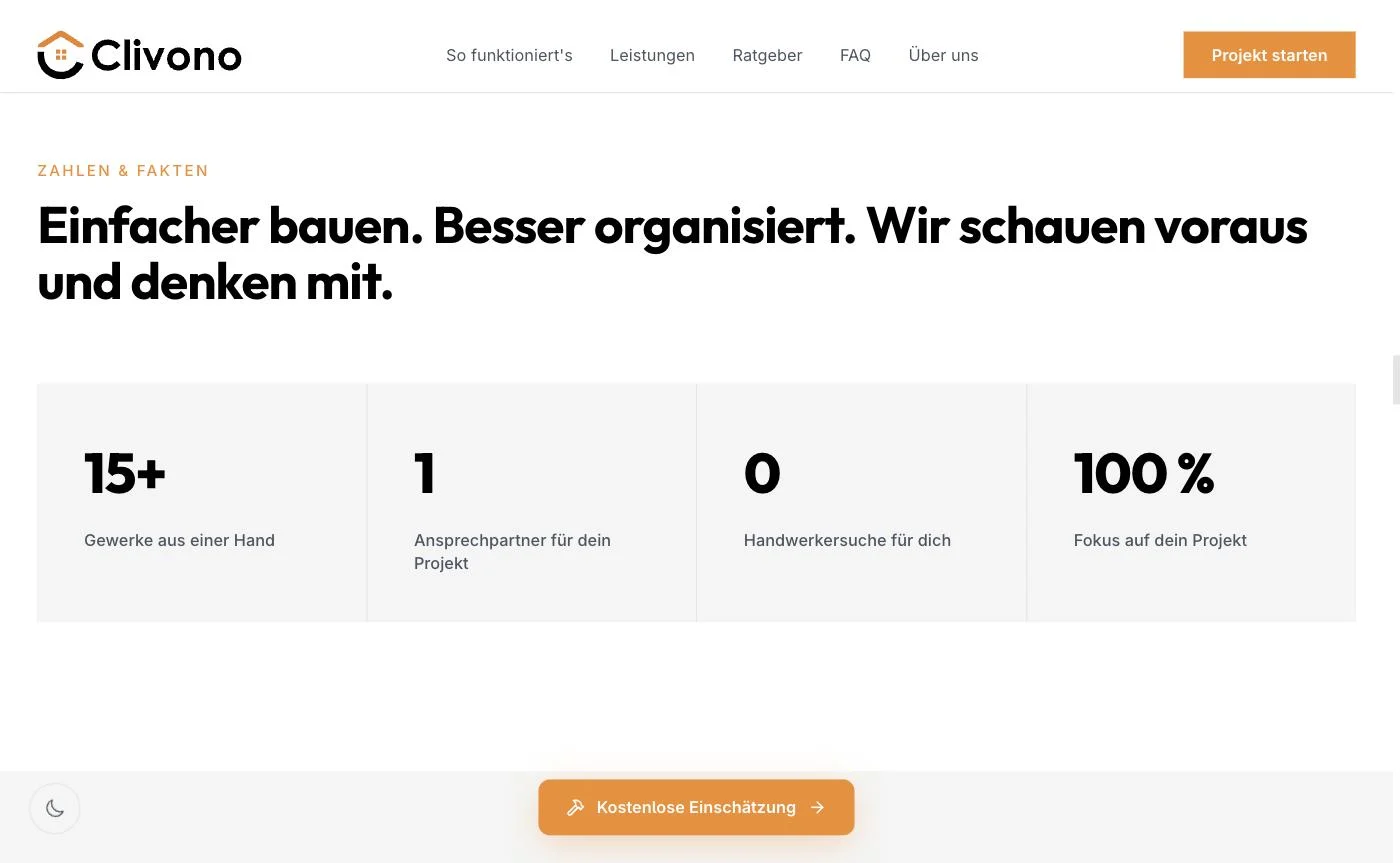 Vier Zahlen, die die Position erklären