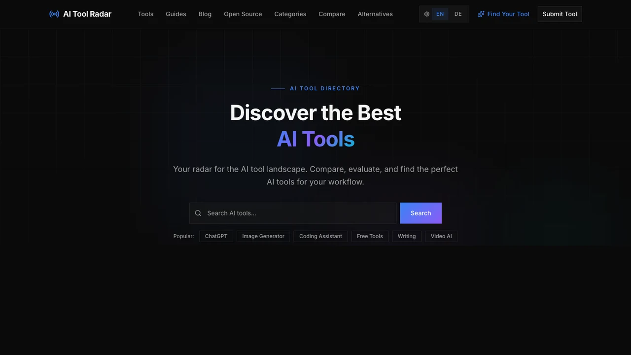 Screenshot AI Tool Radar
